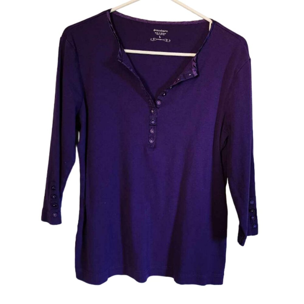 EUC Dress Barn 3/4 Sleeve pullover - Purple